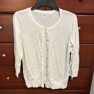 Cream Button Down Cardigan